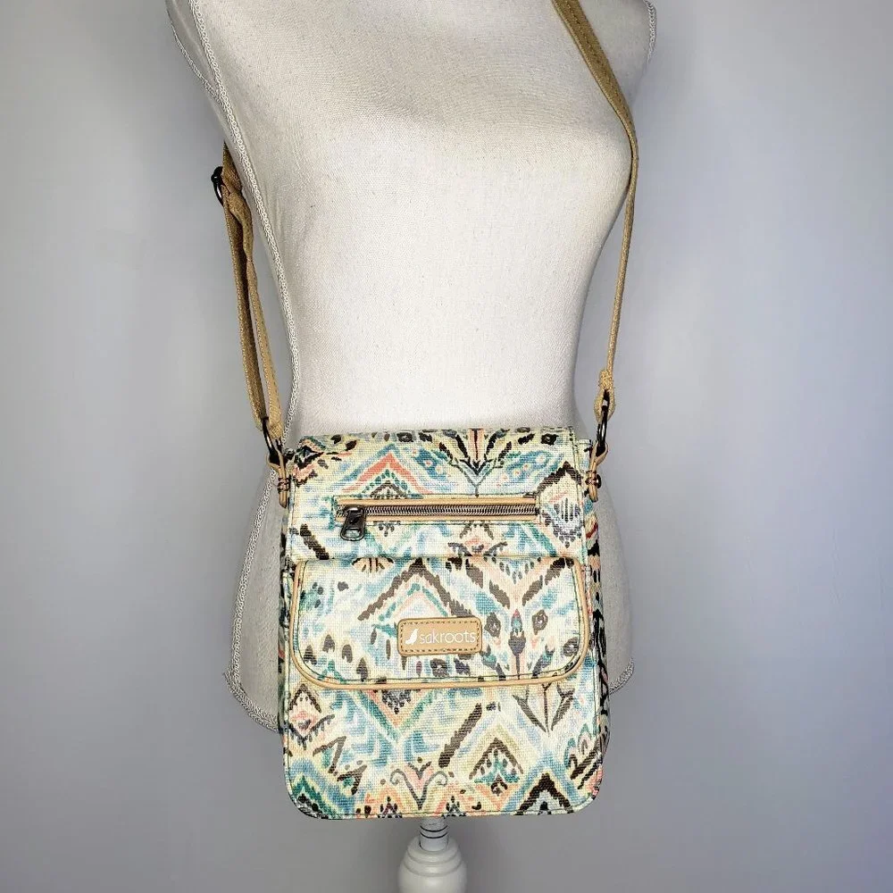 Sakroots Crossbody Bag‎ Women’s Campus Coated Canvas Mini Flap Messenger